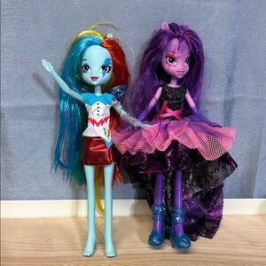 Hasbro My Little Pony Equestrian Girls Rainbow Rocks Dolls set of 2